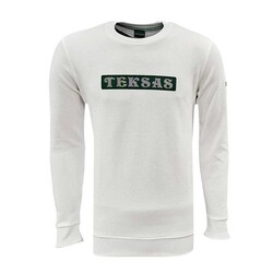 BURSASTORE - Çocuk Sweat 0 Yaka Teksas Beyaz