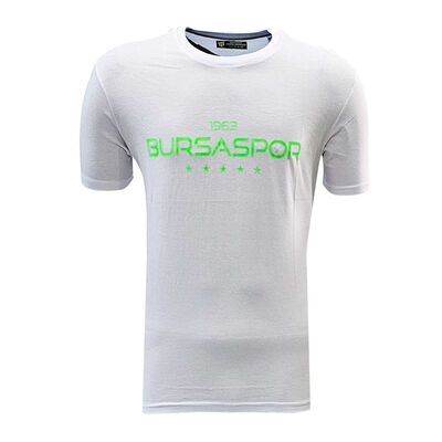 Çocuk T-Shirt 0 Yaka Bursaspor Yıldız Beyaz