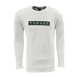 BURSASTORE - Sweat 0 Yaka Teksas Beyaz