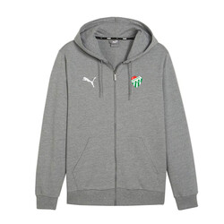 BURSASTORE - Sweat Puma Fermuarlı Kapşonlu Logo Gri