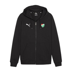 BURSASTORE - Sweat Puma Fermuarlı Kapşonlu Logo Siyah