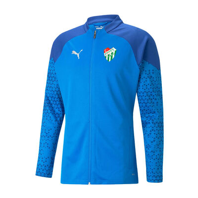 Sweat Puma Fermuarlı Logo Mavi