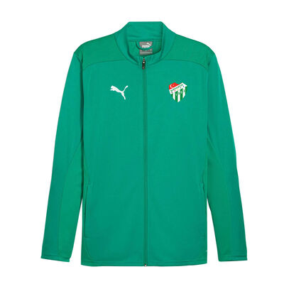 Sweat Puma Fermuarlı Logo Yeşil