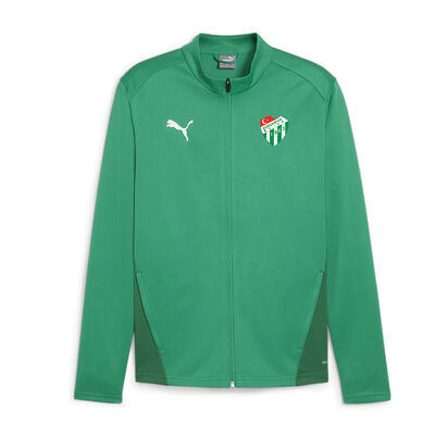 Sweat Puma Fermuarlı Logo Yeşil