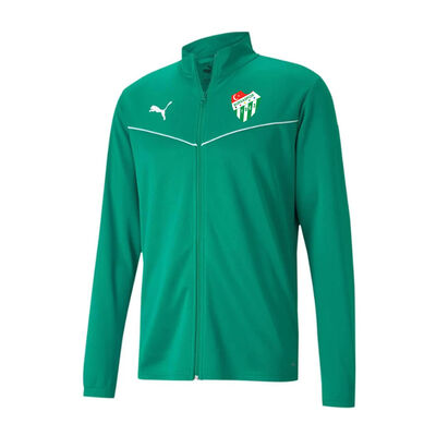 Sweat Puma Fermuarlı Logo Yeşil