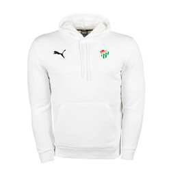 BURSASTORE - Sweat Puma Kapşonlu Logo Beyaz