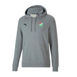 Sweat Puma Kapşonlu Logo Gri - Thumbnail