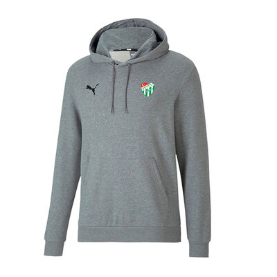 Sweat Puma Kapşonlu Logo Gri