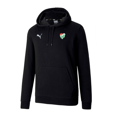 Sweat Puma Kapşonlu Logo Siyah