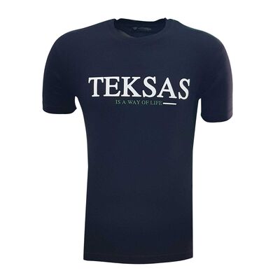 T-Shirt 0 Yaka Teksas Siyah