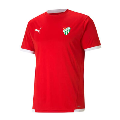 T-Shirt Puma 0 Yaka Logo Kırmızı Beyaz